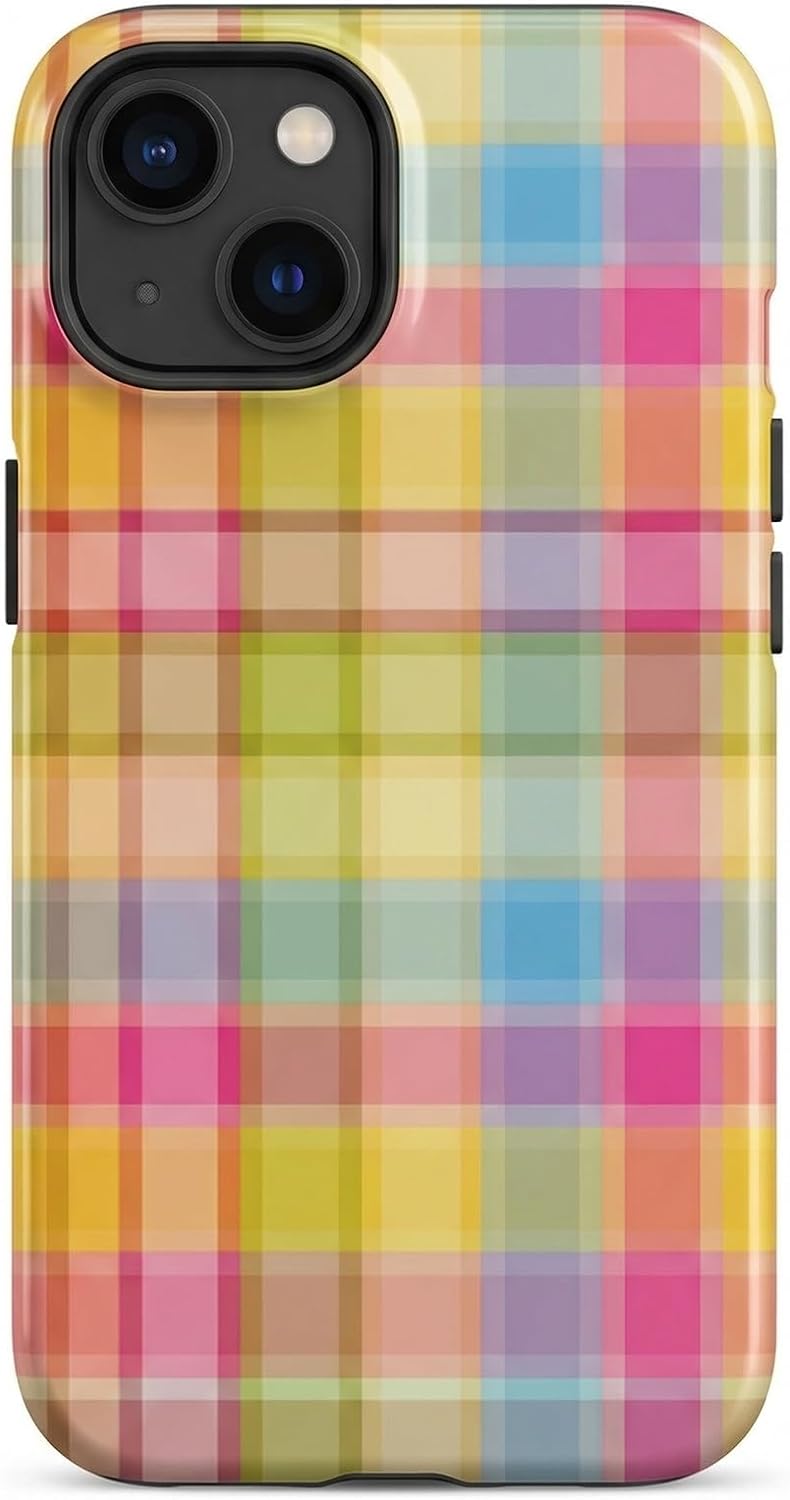 Plaid Pattern TPU PC Composite Phone Case