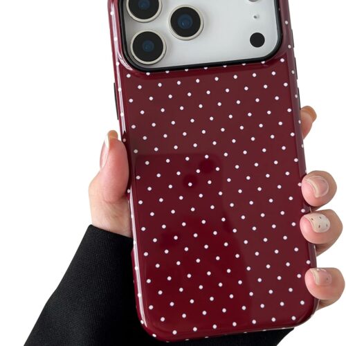 Polka‑Dot Hybrid TPU PC Protective Phone Case