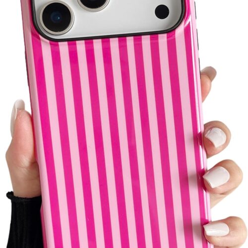 Stripe‑Print Two‑In‑One Anti‑Yellow Phone Case
