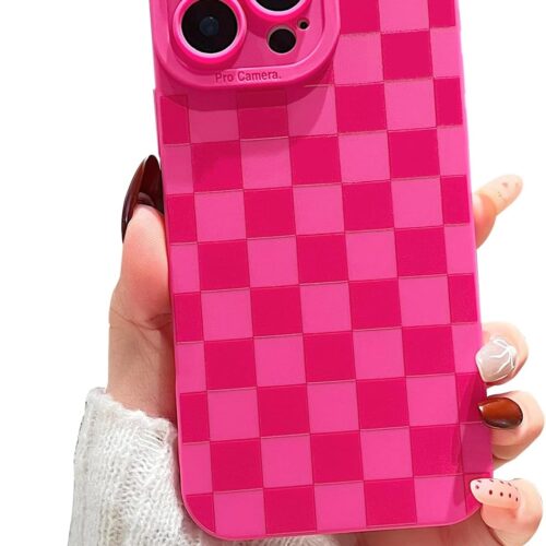 Checkerboard‑Pattern Anti‑Yellow TPU Phone Case