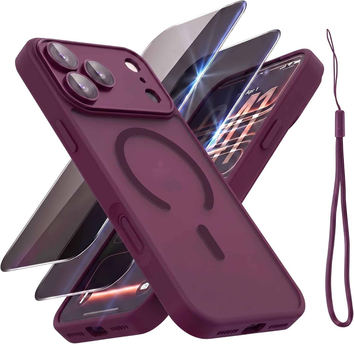 Accessory‑Bundle Magnetic Matte Phone Case