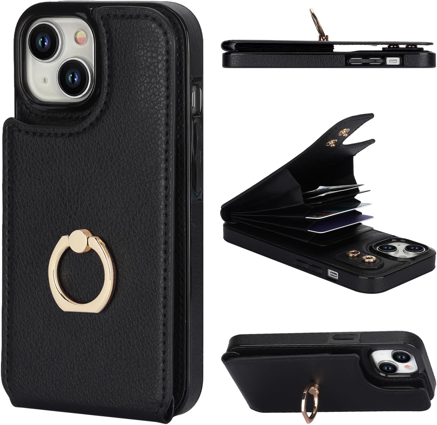 Anti‑Scratch RFID‑Protective Wallet Phone Case