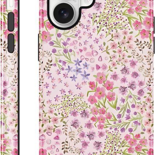 Floral‑Print Dual‑Layer Scratch‑Resistant Phone Case