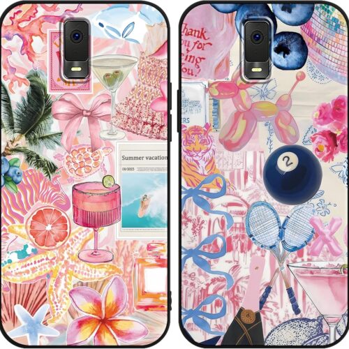 Collage‑Art Girly‑Style Soft‑Shell Phone Case